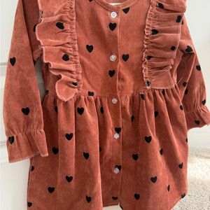 Heart Patterned Kids Dress